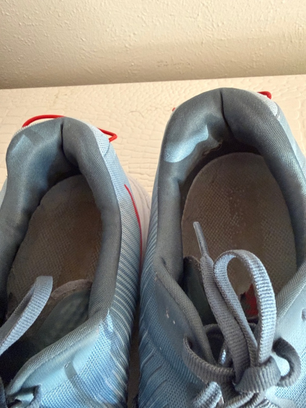Hoka Sky-Blue Running Sneakers with Coral Logo - Picture 5 of 5